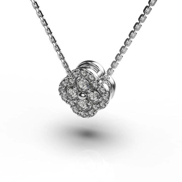 Золотое колье с бриллиантами lun133871121b – изображение 5