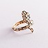 Женское золотое кольцо с куб. циркониями и эмалью - фото 1