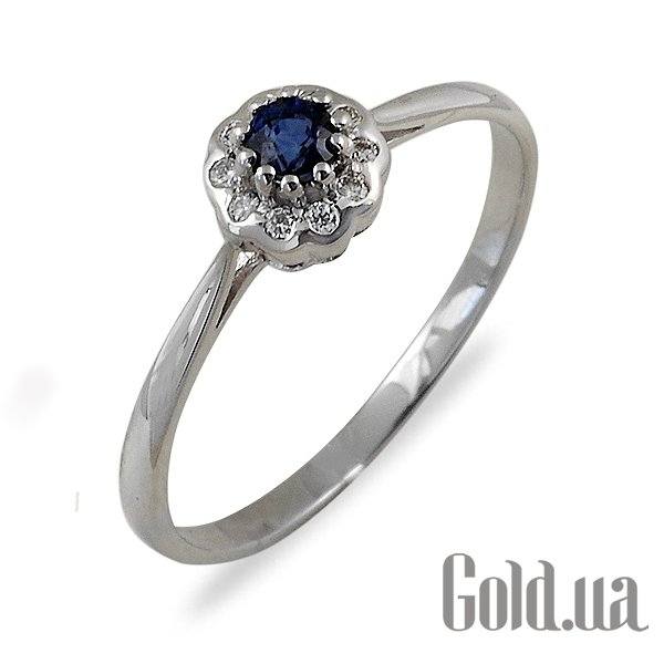 

Кольцо Lurie Jewelry, Женское золотое кольцо с бриллиантами и сапфиром, 16