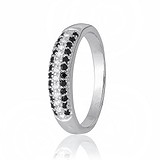 Серебряное обручальное кольцо с куб. циркониями, 700615