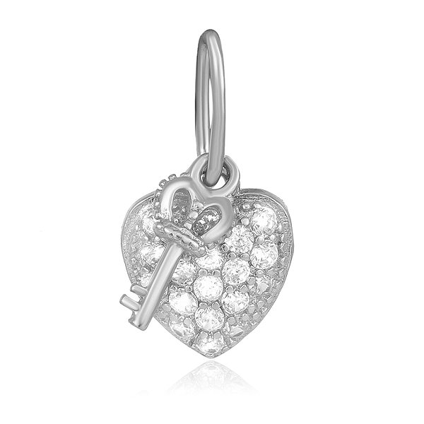 Срібний кулон з куб. цирконіями