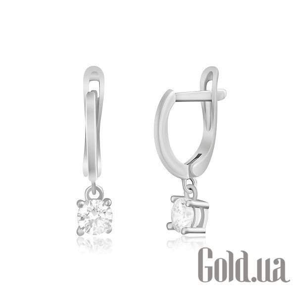 

Серьги с подвесками Silvex925, Серебряные серьги с цирконием Swarovski Zirconia