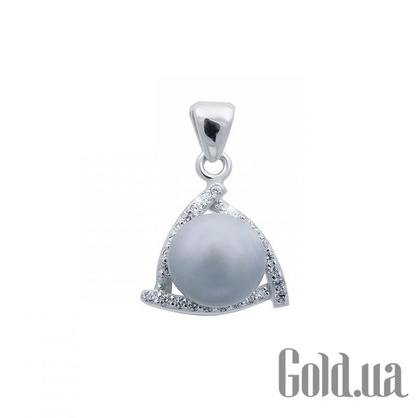 

Женские кулоны Lurie Jewelry, Серебряный кулон с жемчугом и куб. циркониями