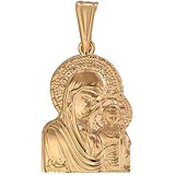 Серебряный кулон "Икона Божией Матери Казанская" в позолоте, 1611720