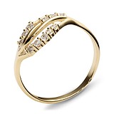 Женское золотое кольцо с куб. циркониями, 1615304