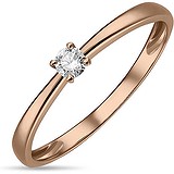 Золотое кольцо с бриллиантом, 1624776