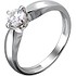 Серебряное кольцо с кристаллом Swarovski - фото 1