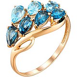 Женское золотое кольцо с топазами, 1650120