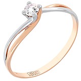 Золотое кольцо с бриллиантом, 1650376