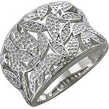 Женское серебряное кольцо с куб. циркониями, 1660104