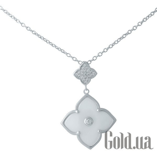 

Женские колье Fresh Jewelry, Серебряное колье с керамикой и куб. циркониями, 40