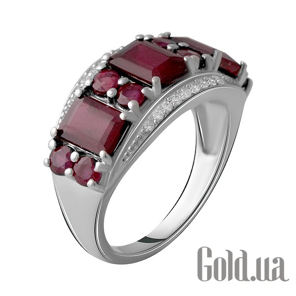 

Женские кольца Fresh Jewelry, Женское серебряное кольцо с куб. циркониями и рубинами, 17.5