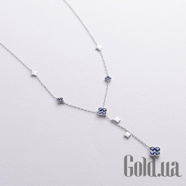 

Колье Украина, Золотое колье с бриллиантами и сапфирами, 40