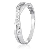 Женское серебряное кольцо с куб. циркониями, 572872