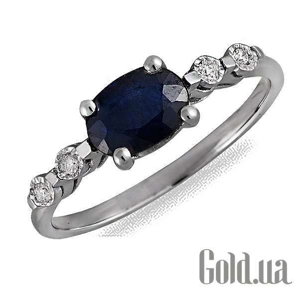 

Кольцо Lurie Jewelry, Женское золотое кольцо с бриллиантами и африканским сапфиром, 16.5