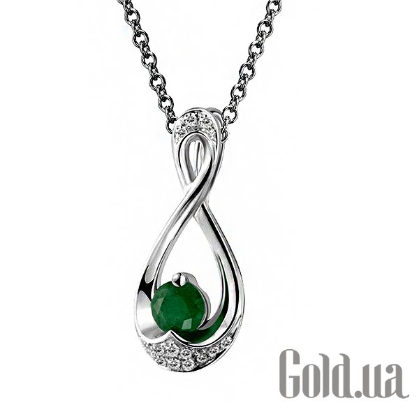 

Женский кулон Lurie Jewelry, Золотой кулон с бриллиантами и изумрудом