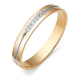 Золотое обручальное кольцо с бриллиантами, 1556169