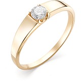 Золотое кольцо с бриллиантом, 1603273