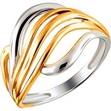 Женское серебряное кольцо в позолоте, 1607369