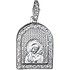 Срібний кулон "Казанська Богородиця" з куб. цирконіями - фото 1