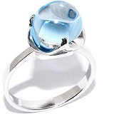 Silver Wings Женское серебряное кольцо с топазом, 1634505