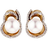 Золоті сережки з діамантами і перлами, 1643721