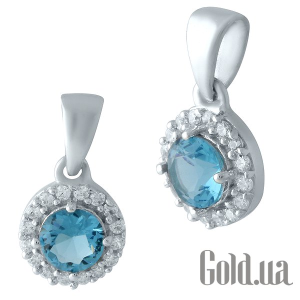 

Женские кулоны Fresh Jewelry, Серебряный кулон с топазом и куб. циркониями