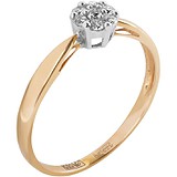 Золотое кольцо с бриллиантами, 1672905