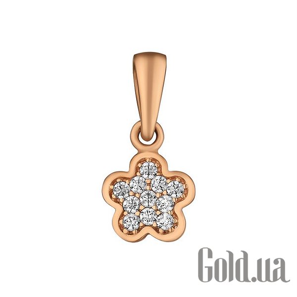 

Женский кулон Украина, Золотой кулон с куб. циркониями