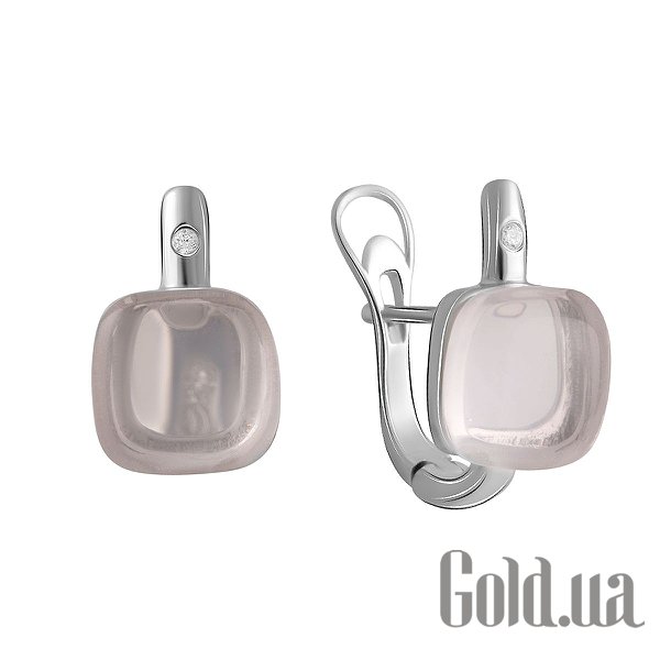 

Серьги Fresh Jewelry, Серебряные серьги с кварцами и куб. циркониями