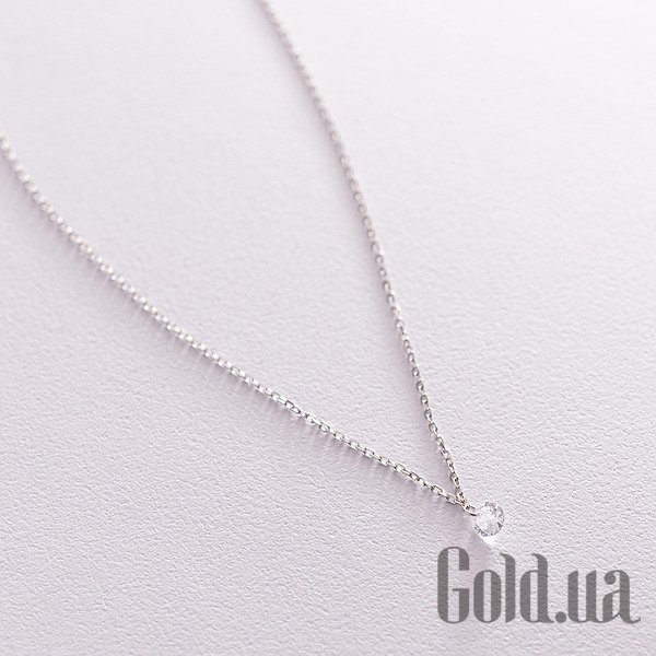 

Женские колье Украина, Серебряное колье с куб. цирконием, 40