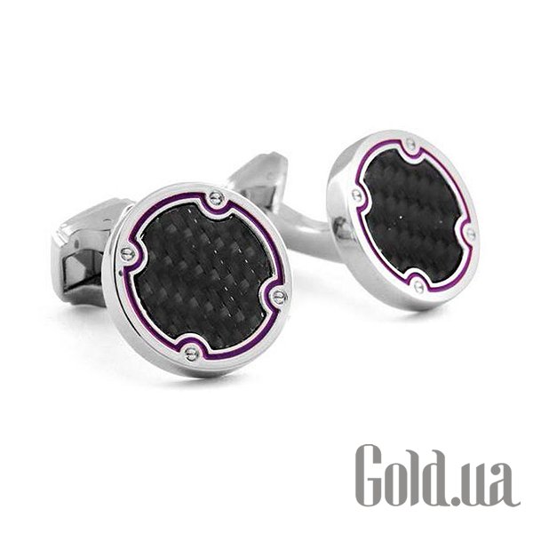 

Запонка Thompson, Запонки с карбоном и эмалью Carbon Round Th6276cl