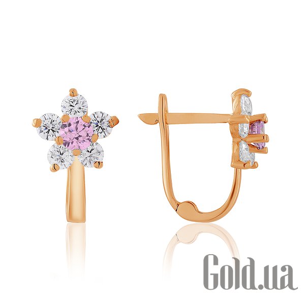 

Детские серьги Lurie Jewelry, Золотые серьги с куб.циркониями