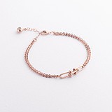 Жіночий золотий браслет з куб. цирконієм, 1796297