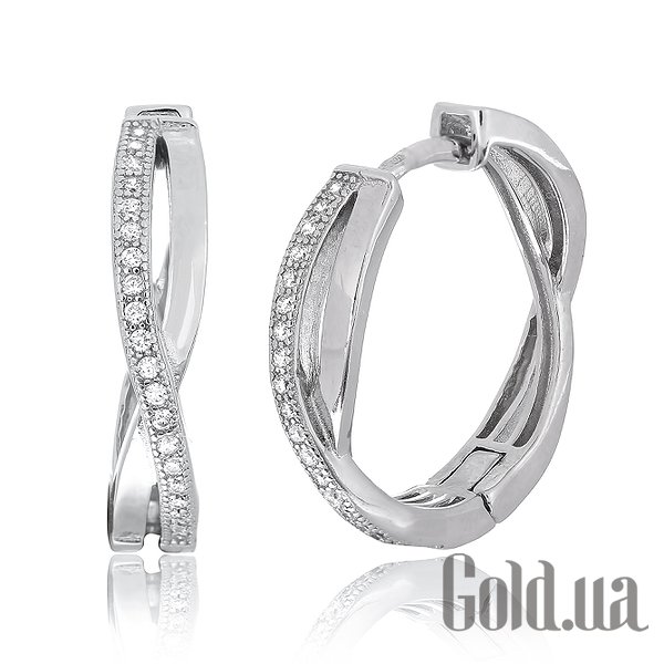 

Серьги Silvex925, Серебряные серьги с куб. циркониями