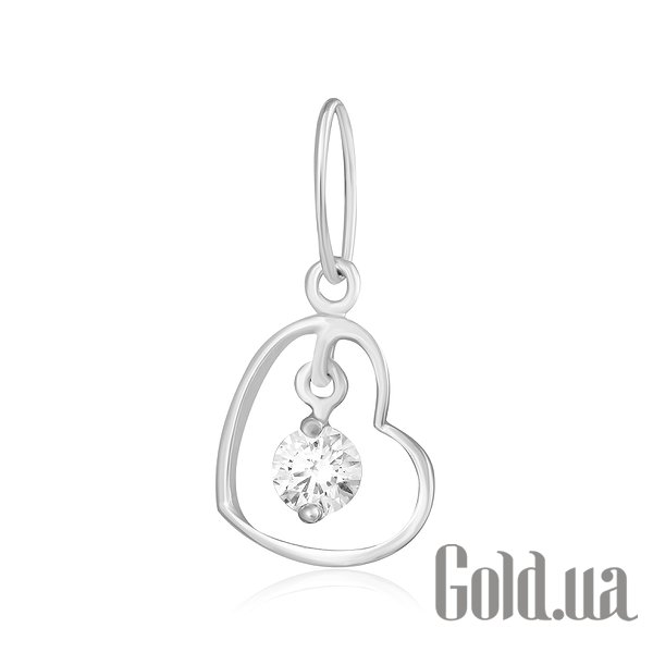 

Кулоны-сердечки Silvex925, Серебряный кулон с цирконием Swarovski Zirconia