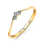 Женское золотое кольцо с бриллиантами, 1513418