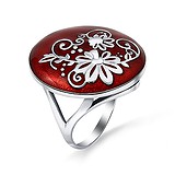 Женское серебряное кольцо с эмалью, 1515722