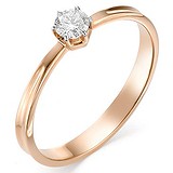 Золотое кольцо с бриллиантом, 1603530