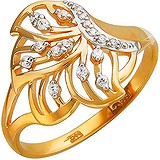 Женское золотое кольцо с куб. циркониями, 1604554