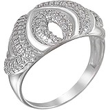 Женское серебряное кольцо с куб. циркониями, 1611722