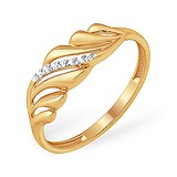 Женское золотое кольцо с куб. циркониями, 1658314
