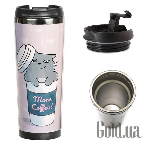 Термокружка "Котик - кофеман"