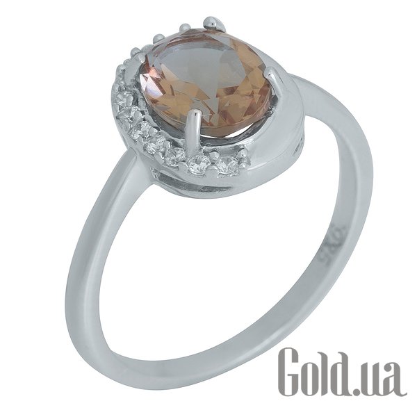 

Женские кольца Fresh Jewelry, Женское серебряное кольцо с султанитом и куб. циркониями, 18