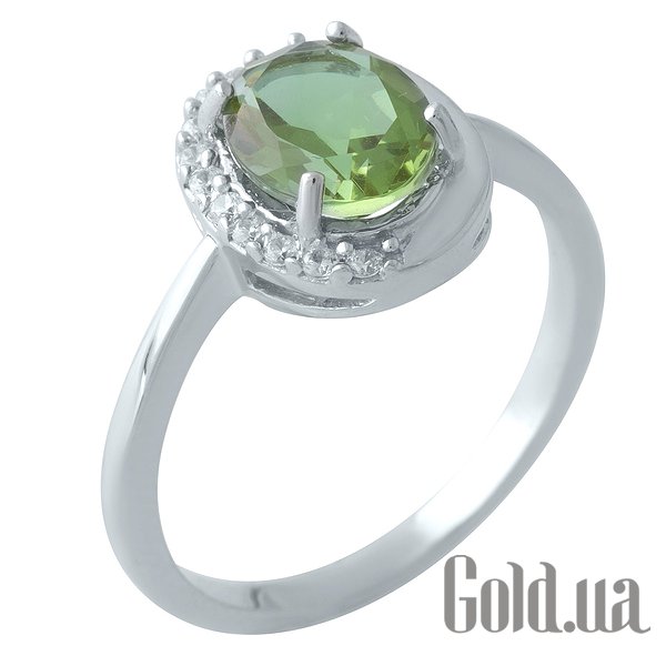 Каблучка Fresh Jewelry Жіноча срібна каблучка з султанітом і куб. цирконіями, 18