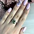 Женское серебряное кольцо с султанитом и куб. циркониями - фото 3