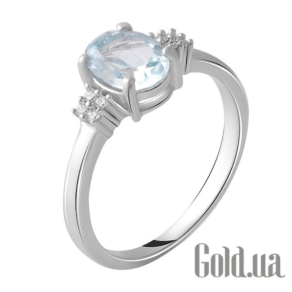

Женские кольца Fresh Jewelry, Женское серебряное кольцо с куб. циркониями и топазом, 18.5