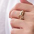 Женское золотое кольцо с куб. циркониями - фото 3