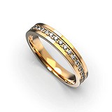 Золотое обручальное кольцо с бриллиантами, 1768138