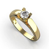 Золотое кольцо с бриллиантами, 1768650